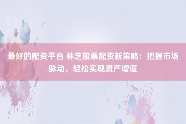 最好的配资平台 林芝股票配资新策略：把握市场脉动，轻松实现资产增值