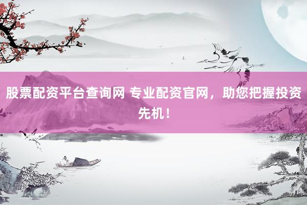 股票配资平台查询网 专业配资官网，助您把握投资先机！