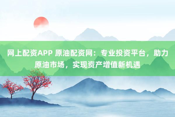 网上配资APP 原油配资网：专业投资平台，助力原油市场，实现资产增值新机遇