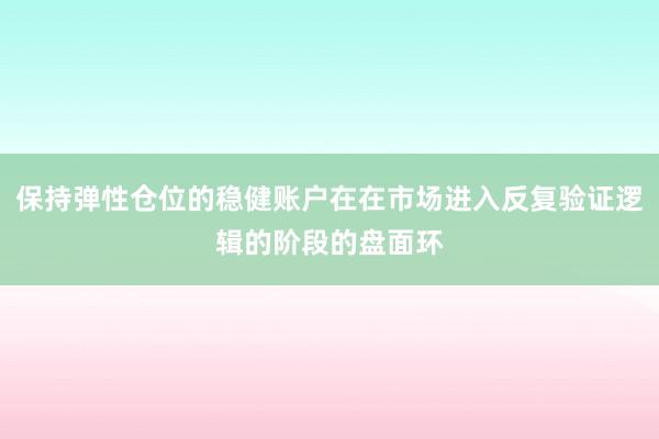 保持弹性仓位的稳健账户在在市场进入反复验证逻辑的阶段的盘面环
