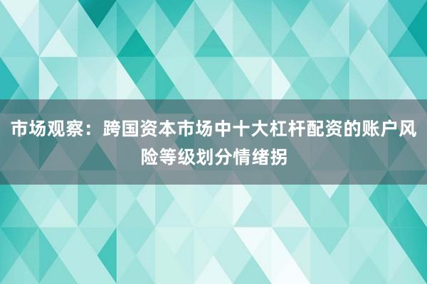 市场观察：跨国资本市场中十大杠杆配资的账户风险等级划分情绪拐