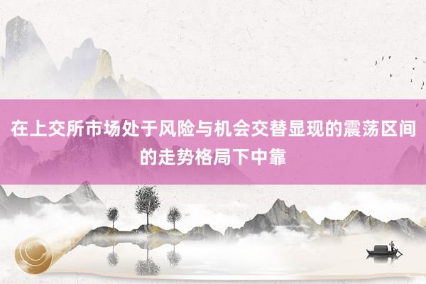 在上交所市场处于风险与机会交替显现的震荡区间的走势格局下中靠
